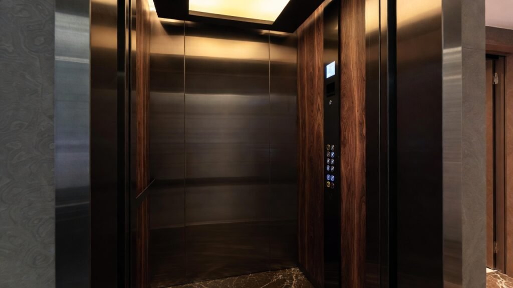 residential elevator dark lighting